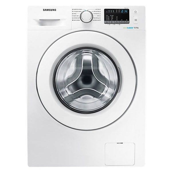 Masina de spalat rufe frontala SAMSUNG WW60J4060LW, EcoBubble, 6kg, 1000rpm, Clasa A+++, alb