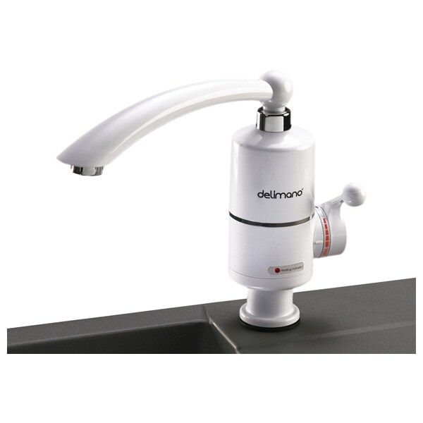 Robinet electric DELIMANO Instant Water 1000058120, 1.5 - 2l/min, 3000W, alb