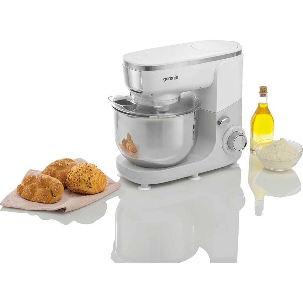 Robot de bucatarie GORENJE MMC1005W, vas 4.5l, 1000W, 6 trepte viteza, alb-argintiu