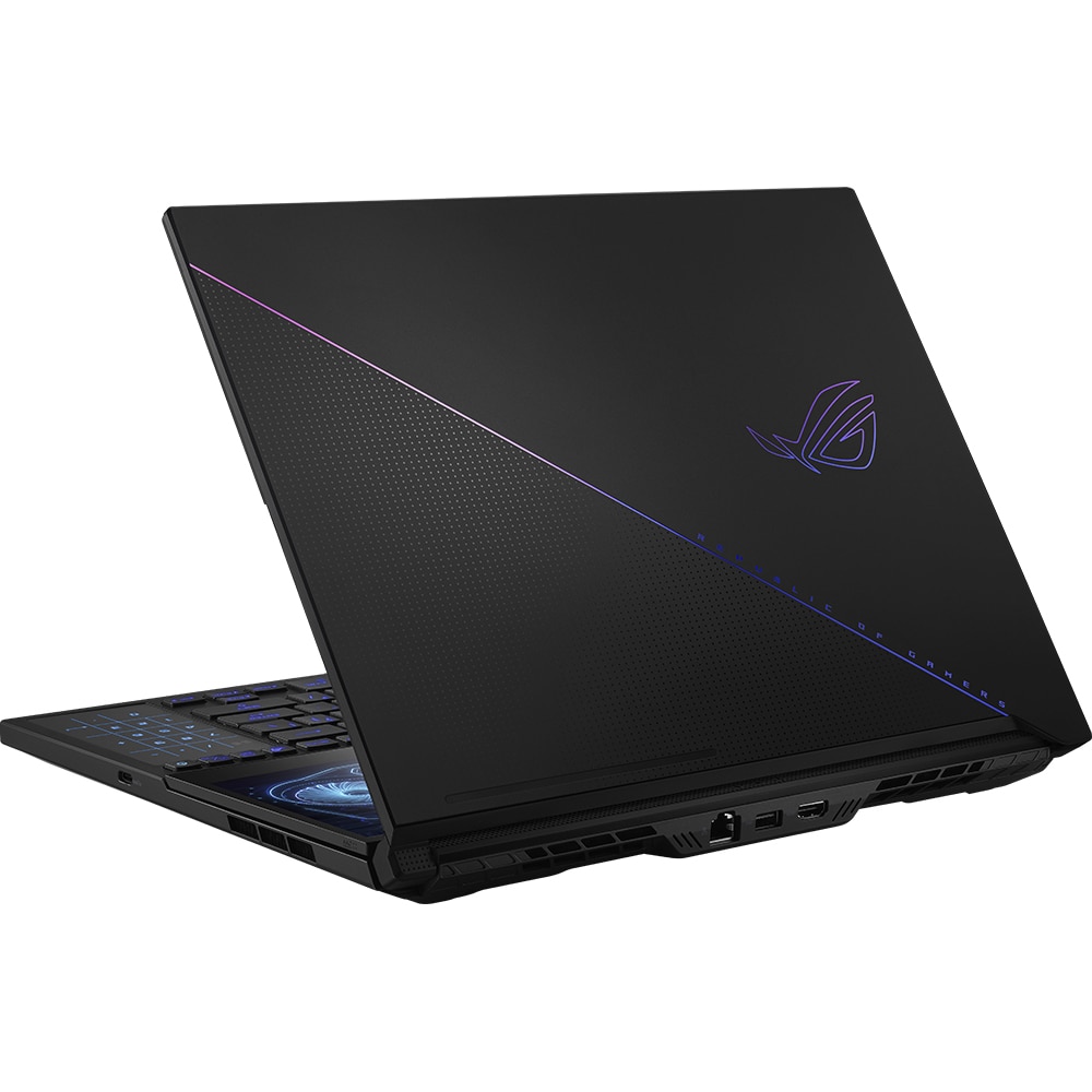 Laptop Gaming ASUS ROG Zephyrus Duo 16 GX650PY-NM072X, AMD Ryzen 9 7945HX pana la 5.4GHz, 16" WQXGA, 32GB, SSD 2TB, NVIDIA GeForce RTX 4090 16GB, Windows 11 Pro, negru