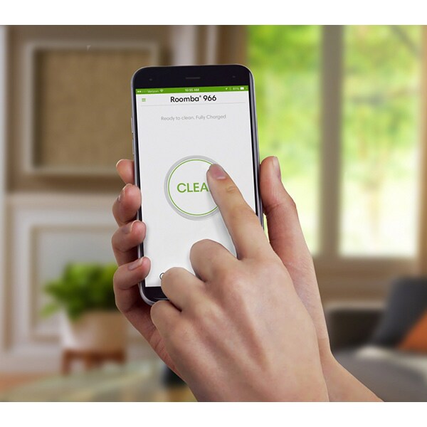 Aspirator robot IROBOT Roomba 966, autonomie max 75 min, Wi-Fi, Navigatie iAdapt, AeroForce, negru-maro 