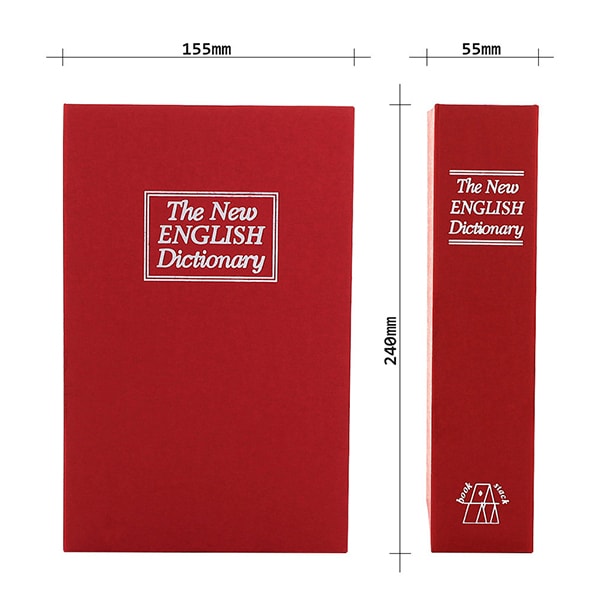 Caseta valori ROTTNER Bookcase, Inchidere cheie, 55 x 155 x 240 mm, rosu