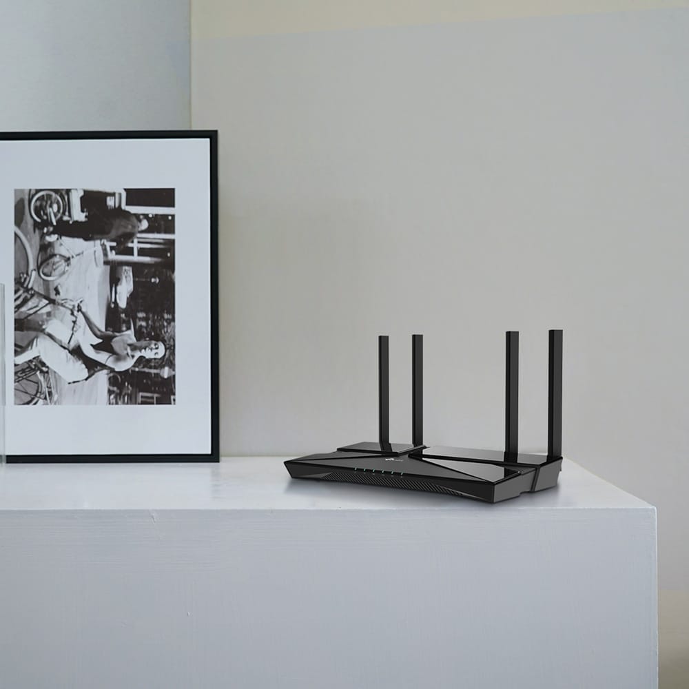 Router Wireless Gigabit TP-LINK Archer AX1800, Wi-Fi 6, Dual-band 574+1201 Mbps, negru