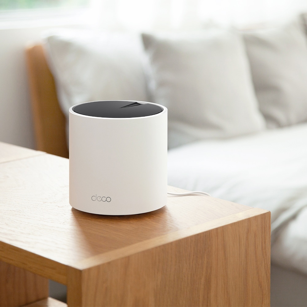Sistem Wireless Mesh TP-LINK Deco X55 AX3000, Wi-Fi 6, Dual-Band 574 + 2402 Mbps, 3 buc, alb