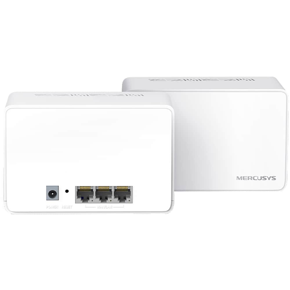 Sistem Wi-Fi Mesh MERCUSYS Halo H80X AX3000, Wi-Fi 6, Dual-Band 574 + 2402 Mbps, 2 buc, alb