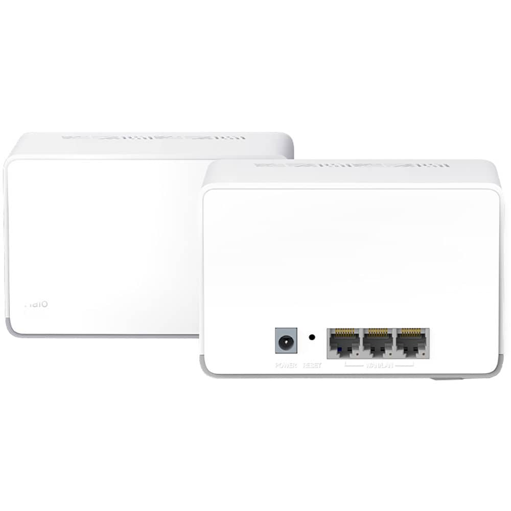 Sistem Wireless Mesh MERCUSYS Halo H70X AX1800, Wi-Fi 6, Dual Band 574 + 2101 Mbps, 2 buc, alb