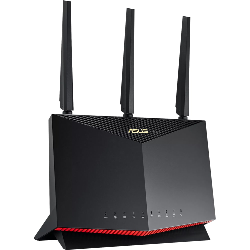 Router Wi-Fi Gigabit ASUS RT-AX86U Pro, Wi-Fi 6, Dual Band 861 + 4804 Mbps, negru