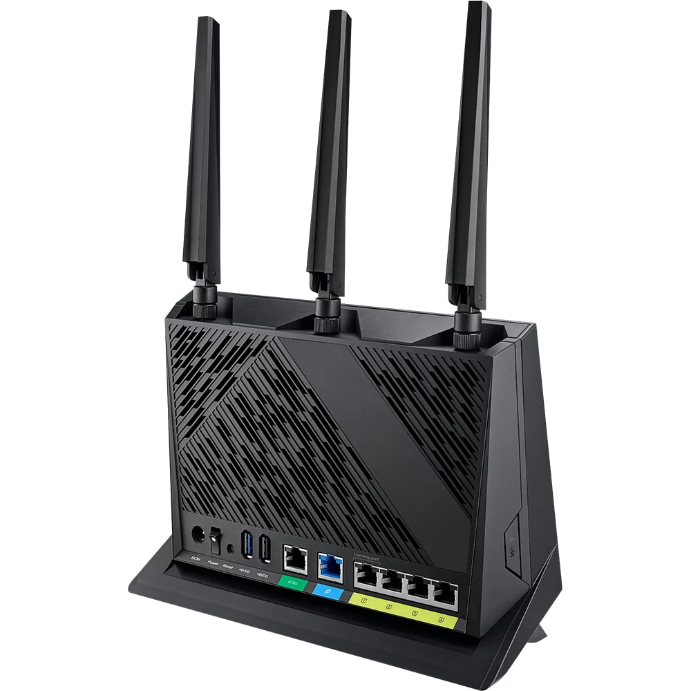Router Wi-Fi Gigabit ASUS RT-AX86U Pro, Wi-Fi 6, Dual Band 861 + 4804 Mbps, negru