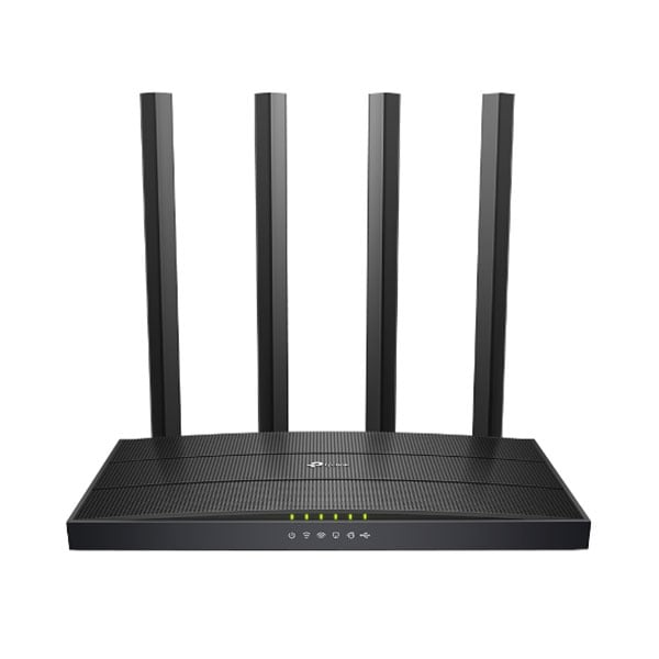 Router Wireless Gigabit TP-LINK Archer C6U, Dual-band 300 + 867 Mbps, negru