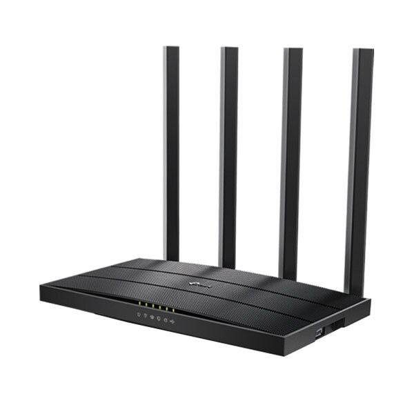 Router Wireless Gigabit TP-LINK Archer C6U, Dual-band 300 + 867 Mbps, negru