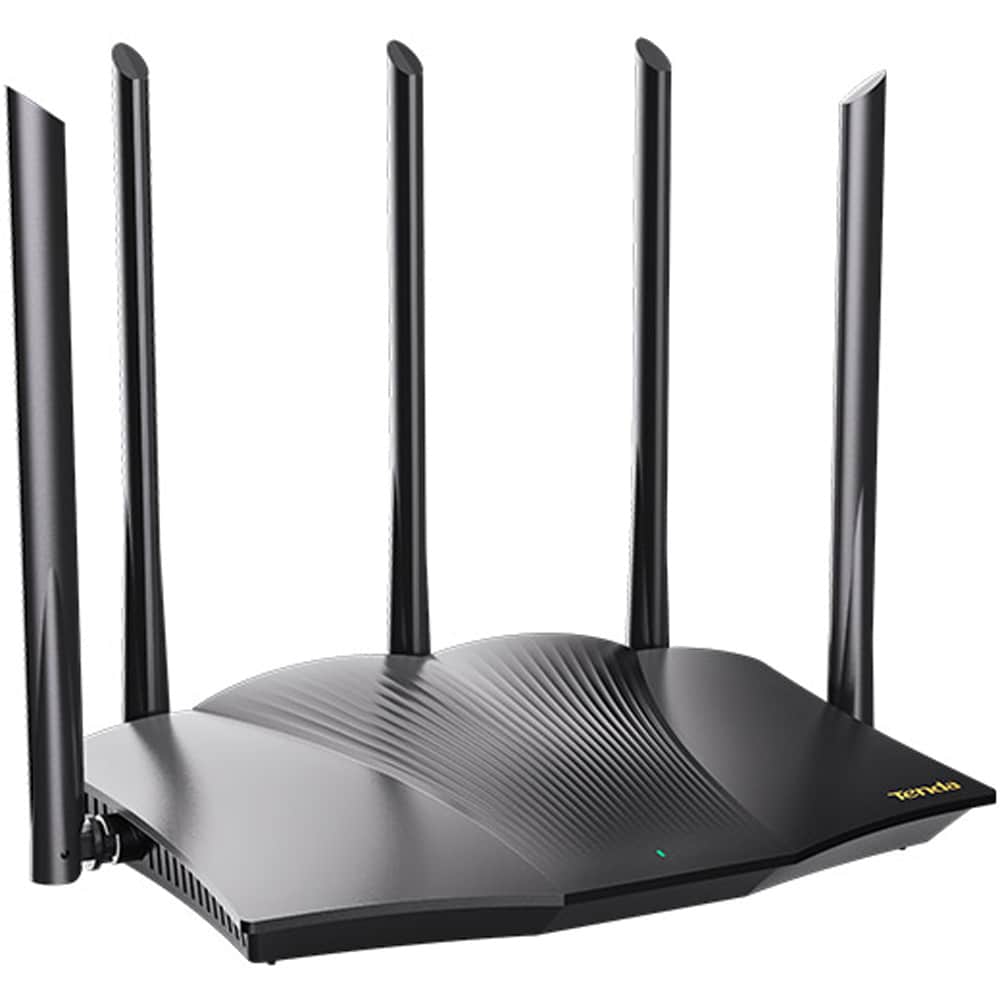 Router Wireless Gigabit TENDA TX12 Pro AX3000, Wi-Fi 6, Dual-band 574 + 2402 Mbps, MU-MIMO, negru