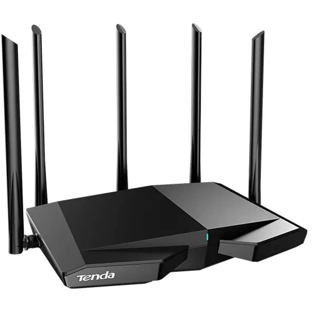 Router Wireless Gigabit TENDA TX27 Pro AXE5700, Wi-Fi 6E, Tri-Band 2402 + 2402+ 574 Mbps, negru