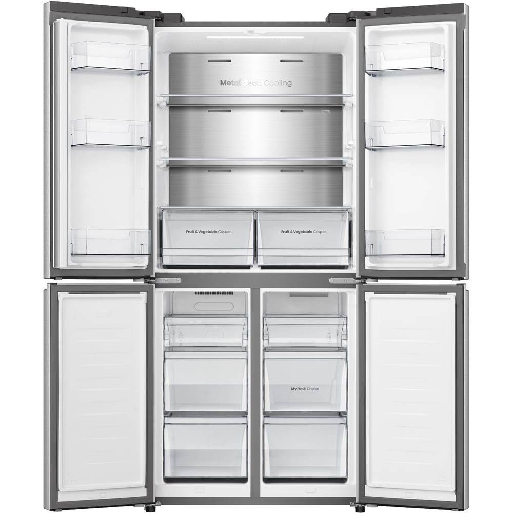 Side by Side HISENSE RQ5P470SAIE, Total No Frost, 483 l, H 178.5 cm, Clasa E, Wi-Fi, inox