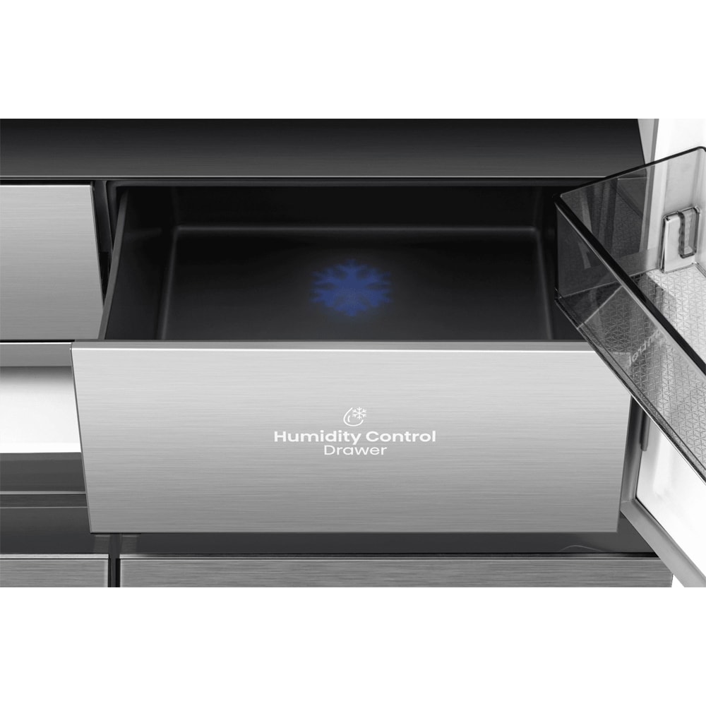 Side by Side HISENSE RQ5P605NSVE, Total No Frost, 591 l, H 190 cm, Clasa E, argintiu