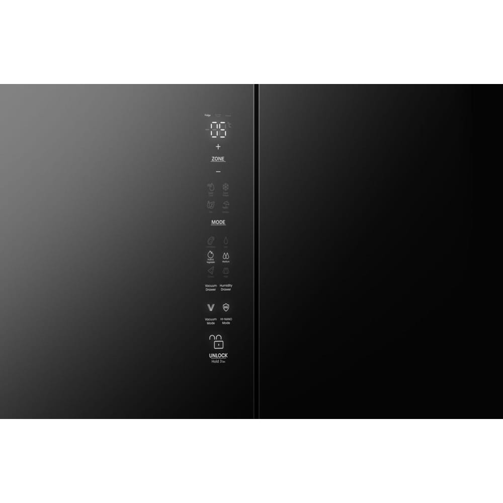 Side by Side HISENSE RQ768N4GBE, Total No Frost, 591 l, H 190 cm, Clasa E, negru