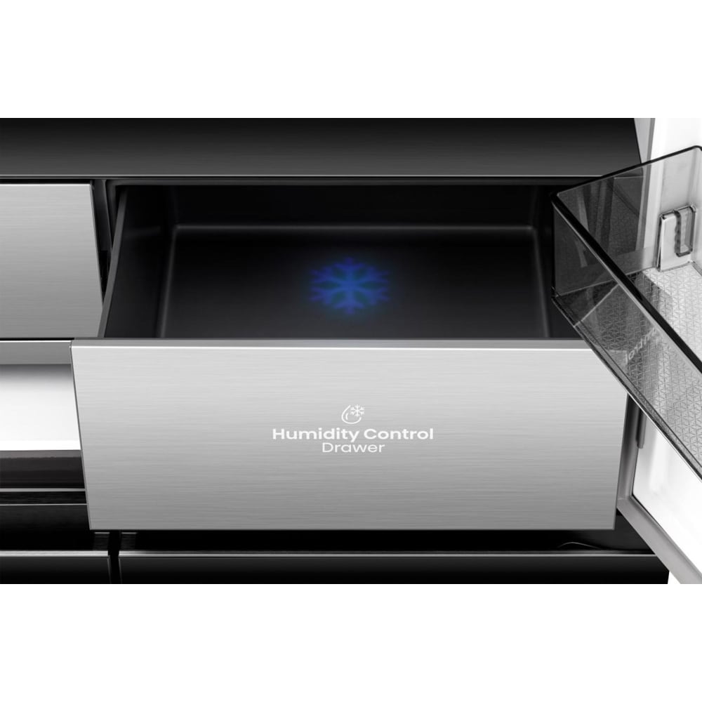 Side by Side HISENSE RQ768N4GBE, Total No Frost, 591 l, H 190 cm, Clasa E, negru
