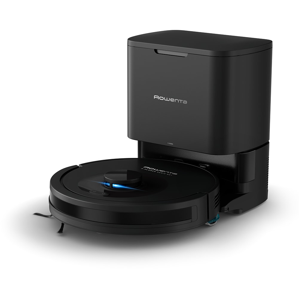 Aspirator robot ROWENTA X-Plorer Serie 85+ RR87D5WH, 0.26l, autonomie max 270 min, sistem Smart Aqua Power, negru