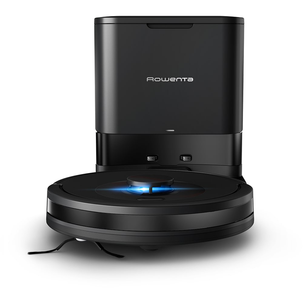 Aspirator robot ROWENTA X-Plorer Serie 85+ RR87D5WH, 0.26l, autonomie max 270 min, sistem Smart Aqua Power, negru
