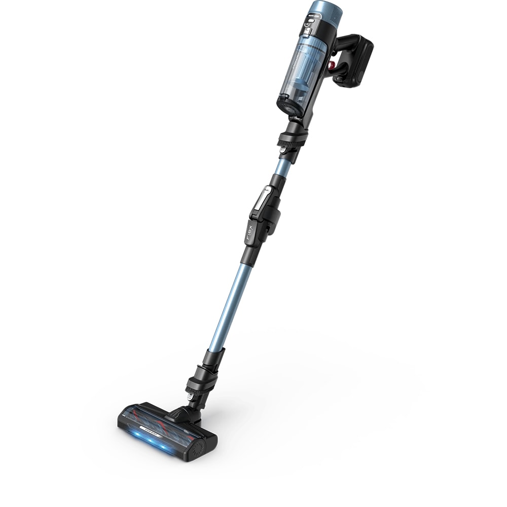 Aspirator vertical ROWENTA X-Force Flex 10.80 RH7AC1E0, 0.44l, 18.5V, autonomie max 60 min, albastru-negru