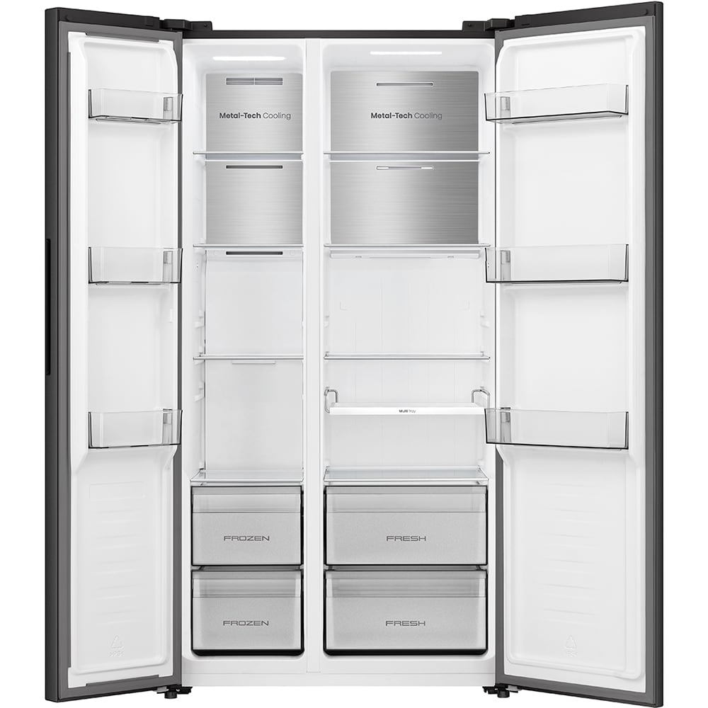 Side by Side HISENSE RS3P538NAFE, Total No Frost, 527 l, H 178.6 cm, Clasa E, negru