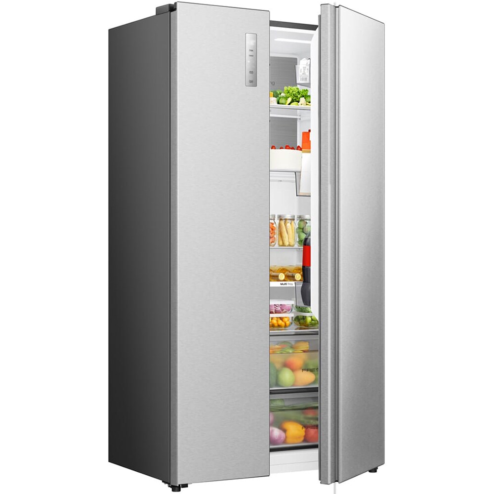 Side by Side HISENSE RS3P538NAIE, Total No Frost, 527 l, H 178.6 cm, Clasa E, argintiu