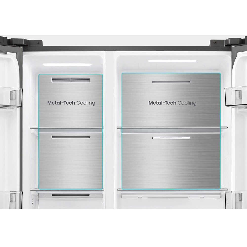 Side by Side HISENSE RS3P538NAIE, Total No Frost, 527 l, H 178.6 cm, Clasa E, argintiu