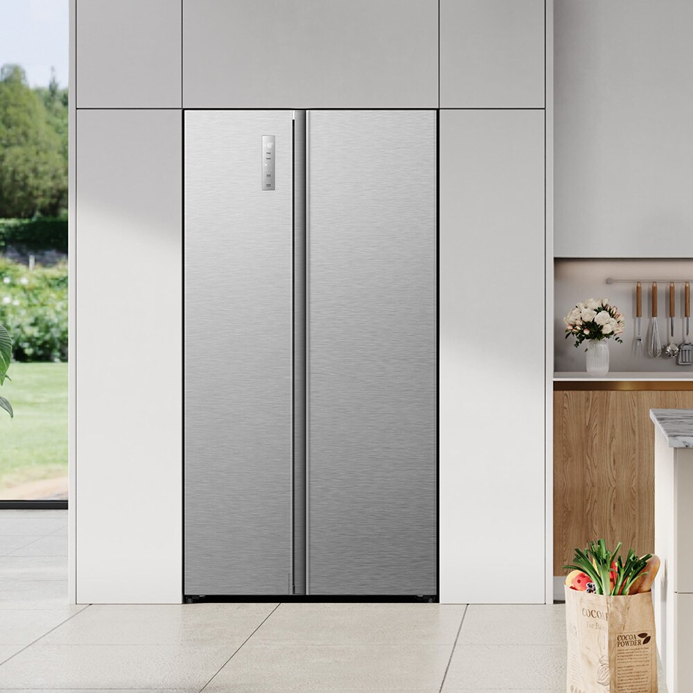 Side by Side HISENSE RS3P538NAIE, Total No Frost, 527 l, H 178.6 cm, Clasa E, argintiu