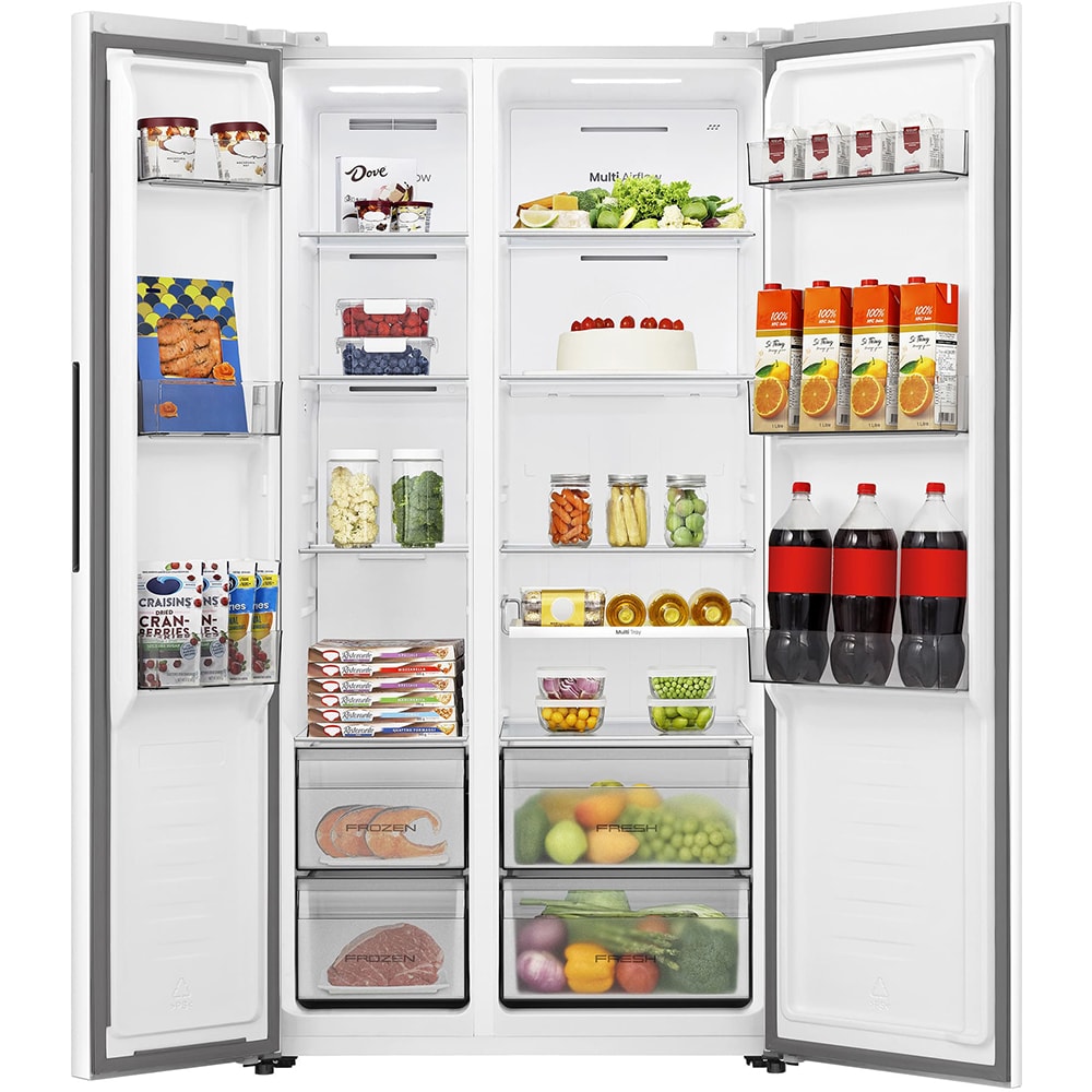 Side by Side HISENSE RS3P538NEWE, Total No Frost, 527 l, H 178.6 cm, Clasa E, alb