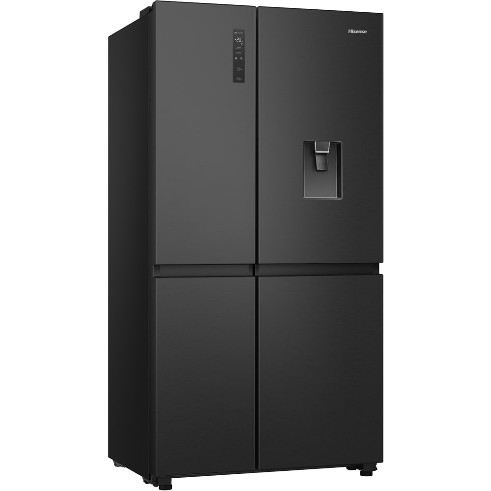 Side by Side HISENSE RS840N4WFE, Total No Frost, 649 l, H 179.5 cm, Clasa E, Dozator apa, Wi-Fi, negru