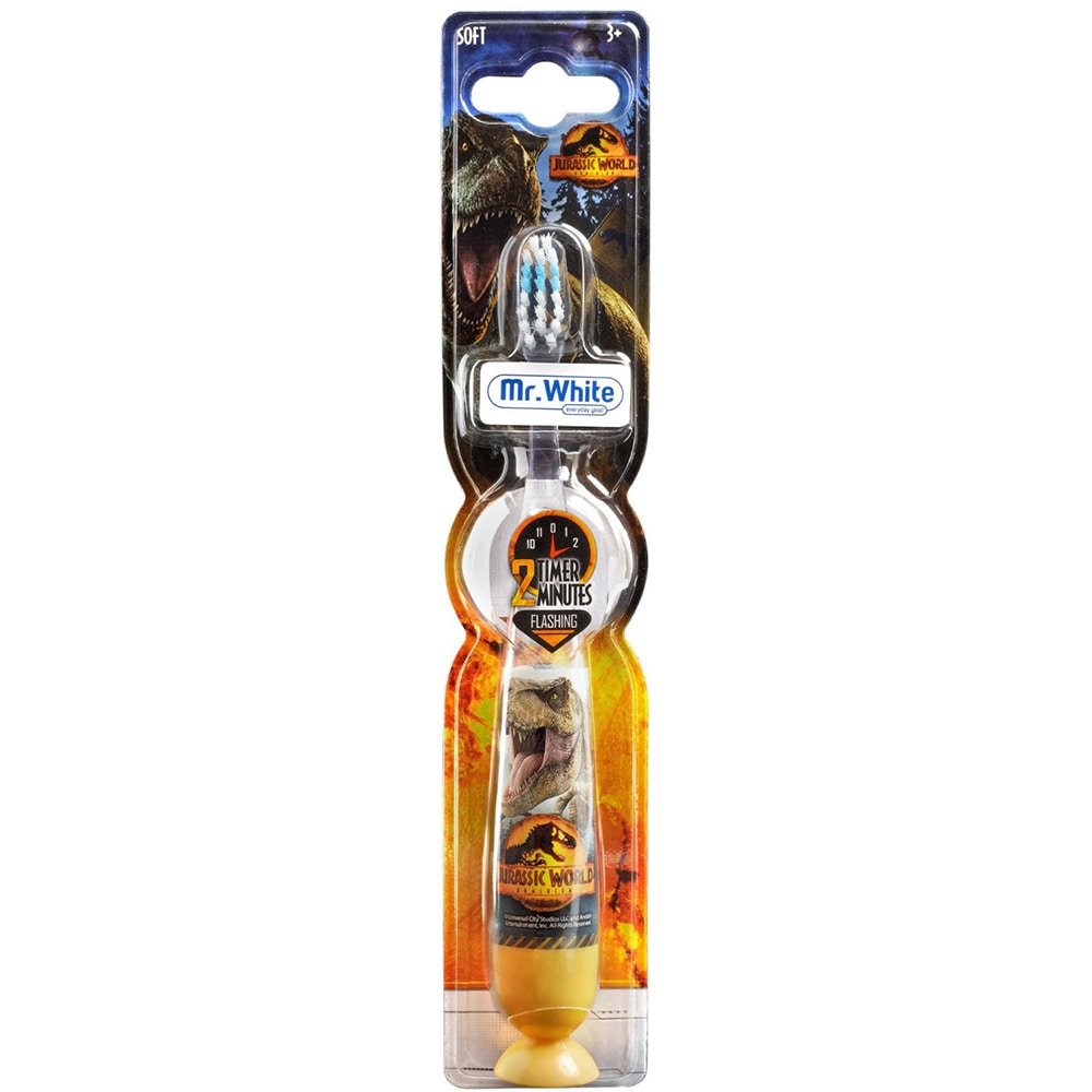 Periuta de dinti copii MR.WHITE Jurassic World, multicolor