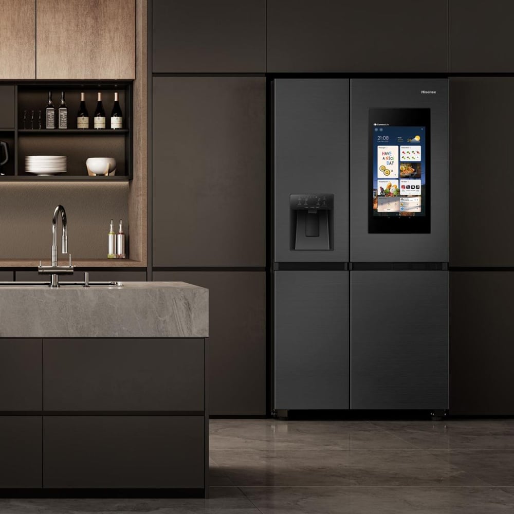 Side by Side HISENSE RS9P628GPFE, Total No Frost, 614 l, H 179 cm, Clasa E, Wi-Fi, negru