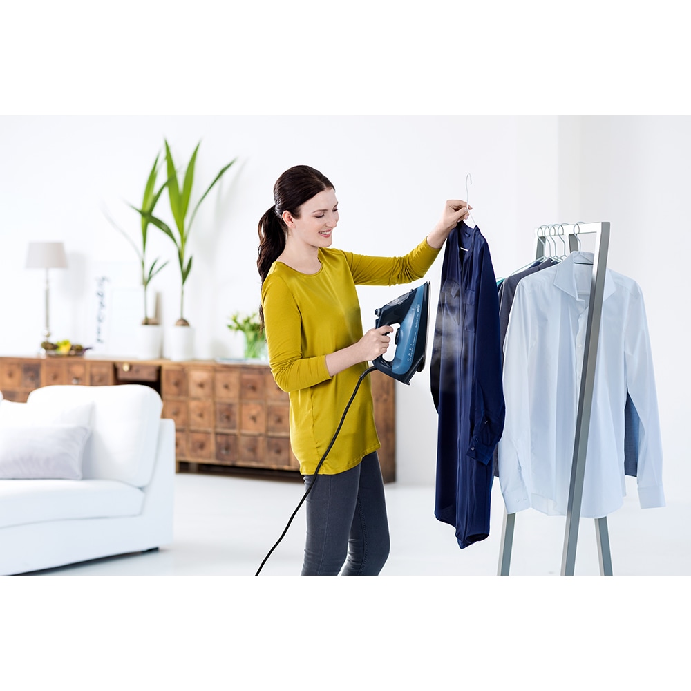 Fier de calcat BRAUN TexStyle 7 SI7160BL, 3000W, 225g/min, 300ml, talpa Eloxal Plus, albastru-negru