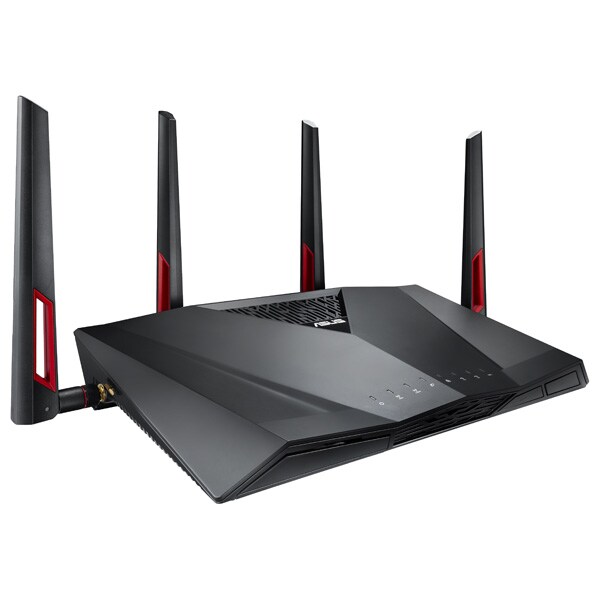Router Wireless ASUS Gigabit RT-AC88U, Dual-Band 1000 + 2167 Mbps, USB 2.0, USB 3.0, negru