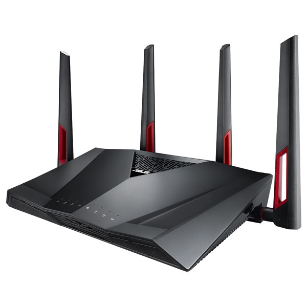 Router Wireless ASUS Gigabit RT-AC88U, Dual-Band 1000 + 2167 Mbps, USB 2.0, USB 3.0, negru