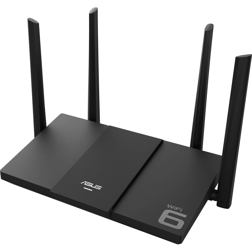 Router Wireless Gigabit ASUS RT-AX3000E, Wi-Fi 6, Dual-Band 574 + 2402 Mbps, negru