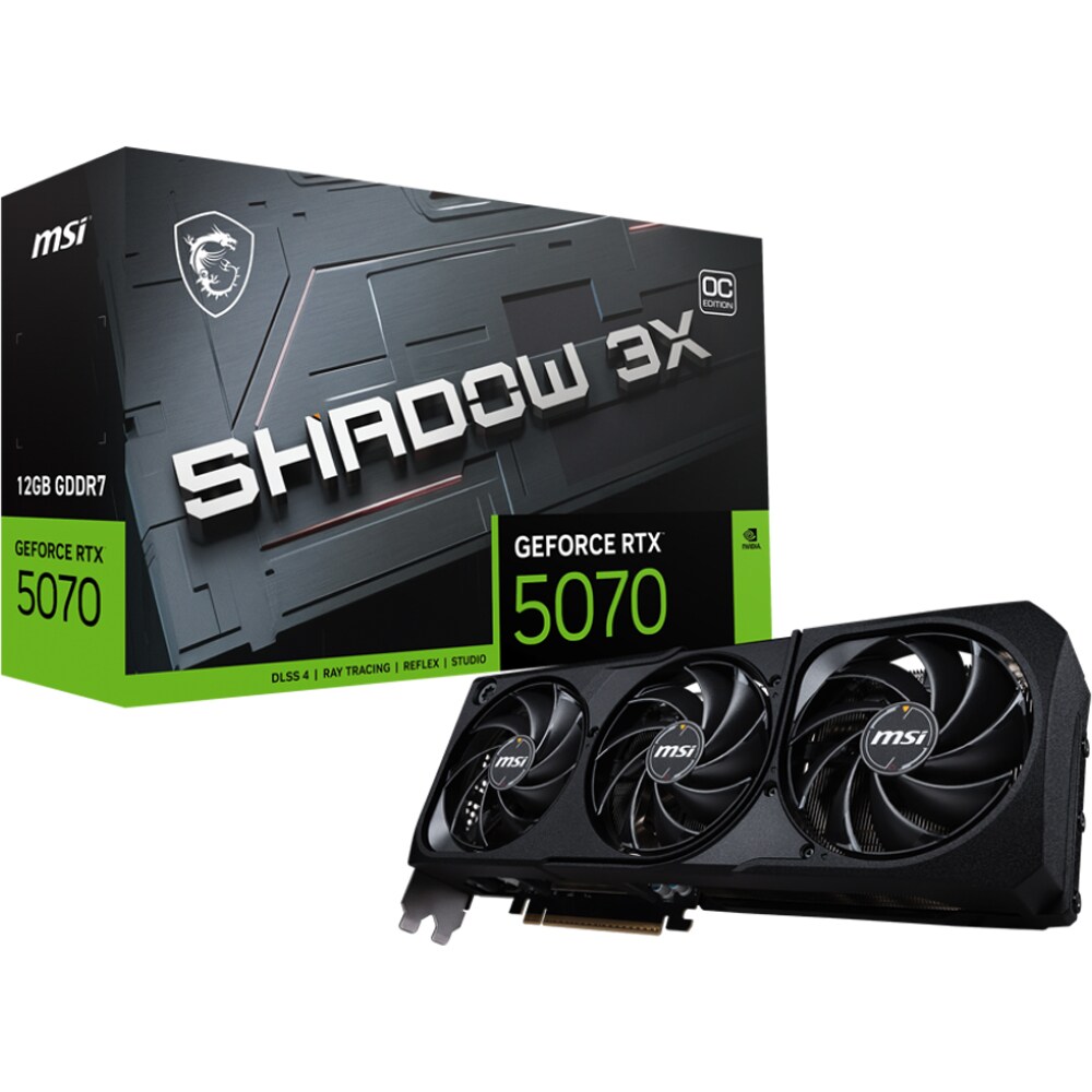 Placa video MSI GeForce RTX 5070 12G Shadow 3X OC, 12GB GDDR7, 192bit, DLSS 4, G5070-12S3C