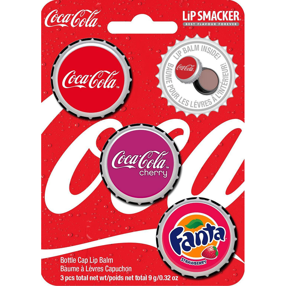 Balsam de buze LIP SMACKER Coke Bottle Cap Trio, 9g