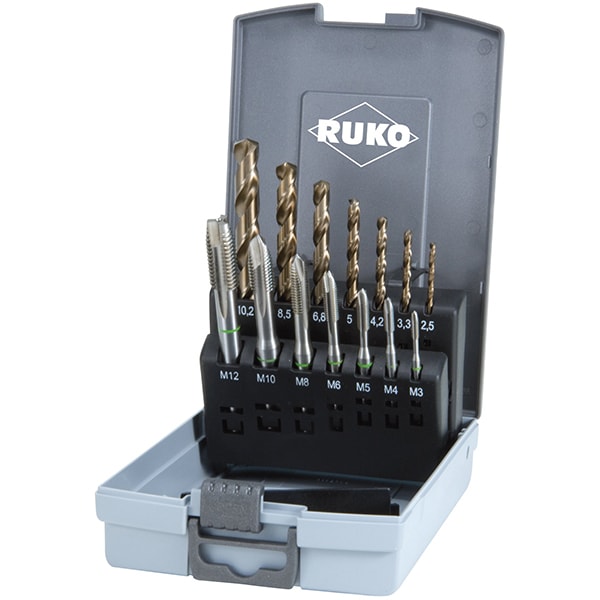 Set tarozi HSS-Co5 M3-M12 RUKO 245051RO, 14 piese
