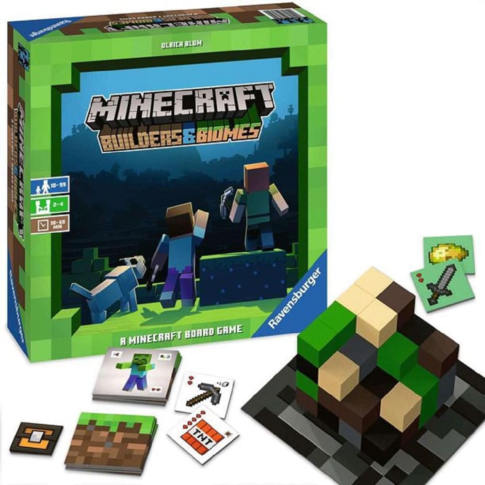 Joc de societate RAVENSBURGER Minecraft Builders&Biomes RVBR0880, 10 ani+, 2-4 jucatori