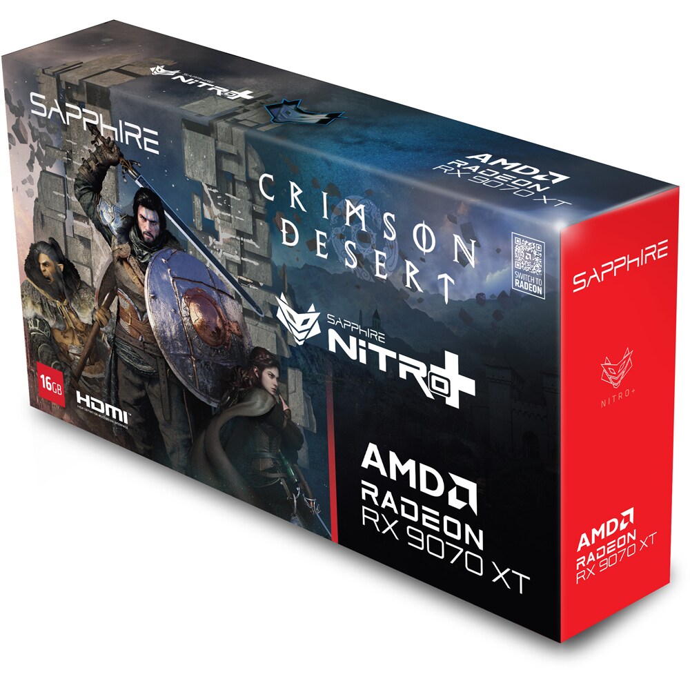 Placa video SAPPHIRE Nitro+ AMD RADEON RX 9070 XT OC Crimson Desert Edition, 16GB GDDR6, 256bit, 11348-10-20G