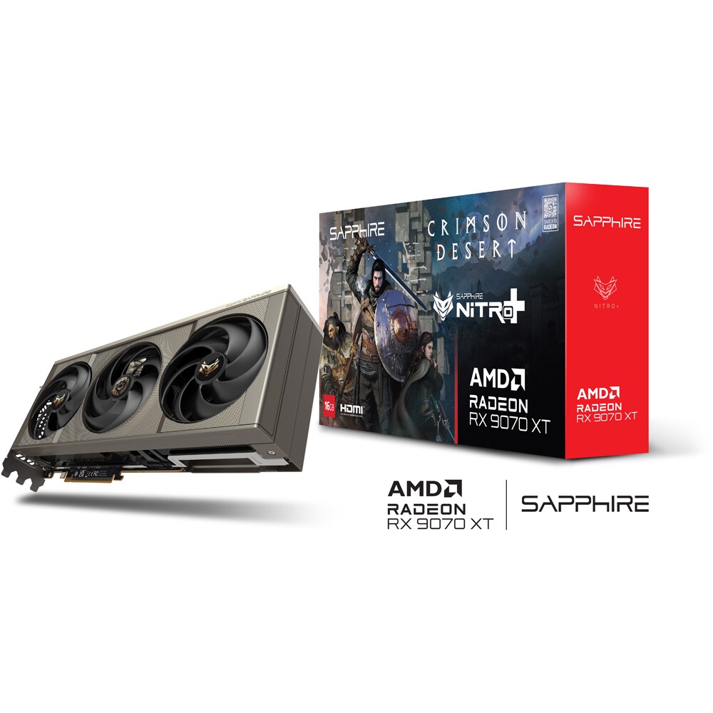 Placa video SAPPHIRE Nitro+ AMD RADEON RX 9070 XT OC Crimson Desert Edition, 16GB GDDR6, 256bit, 11348-10-20G