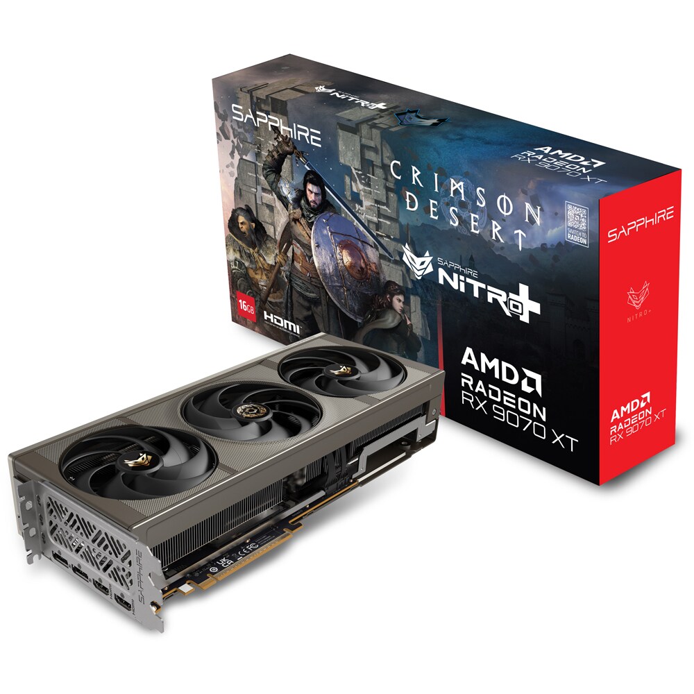Placa video SAPPHIRE Nitro+ AMD RADEON RX 9070 XT OC Crimson Desert Edition, 16GB GDDR6, 256bit, 11348-10-20G