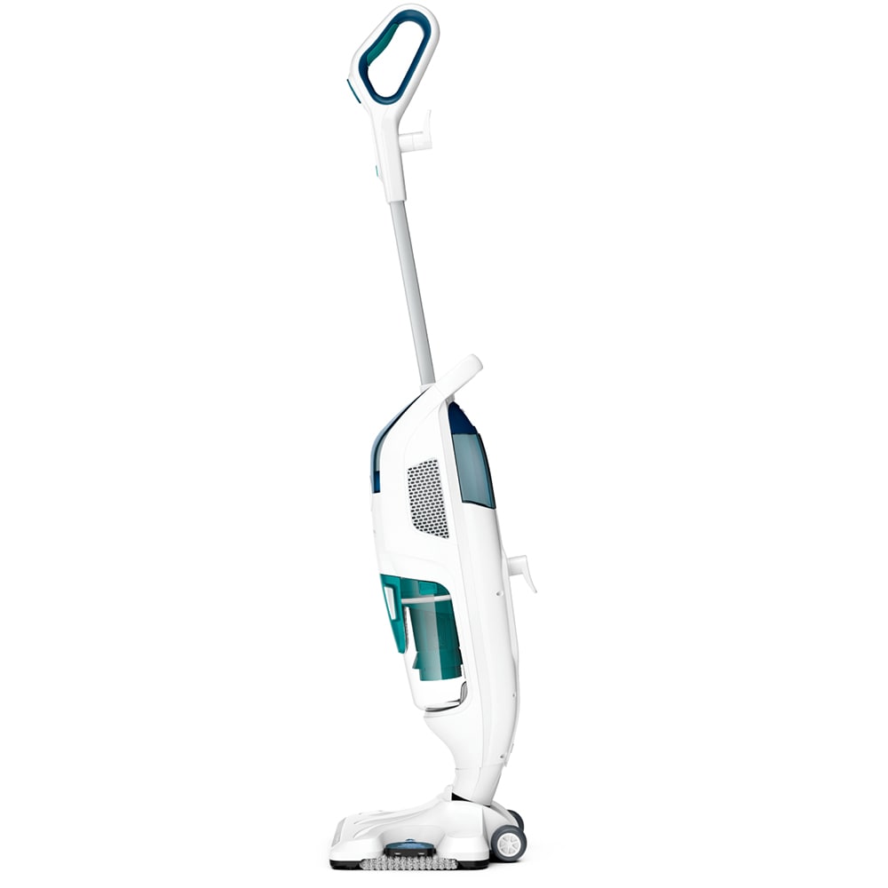 Aspirator vertical cu abur ROWENTA Clean&Steam Revolution RY7777WH, 0.47l, 1500W, alb-albastru