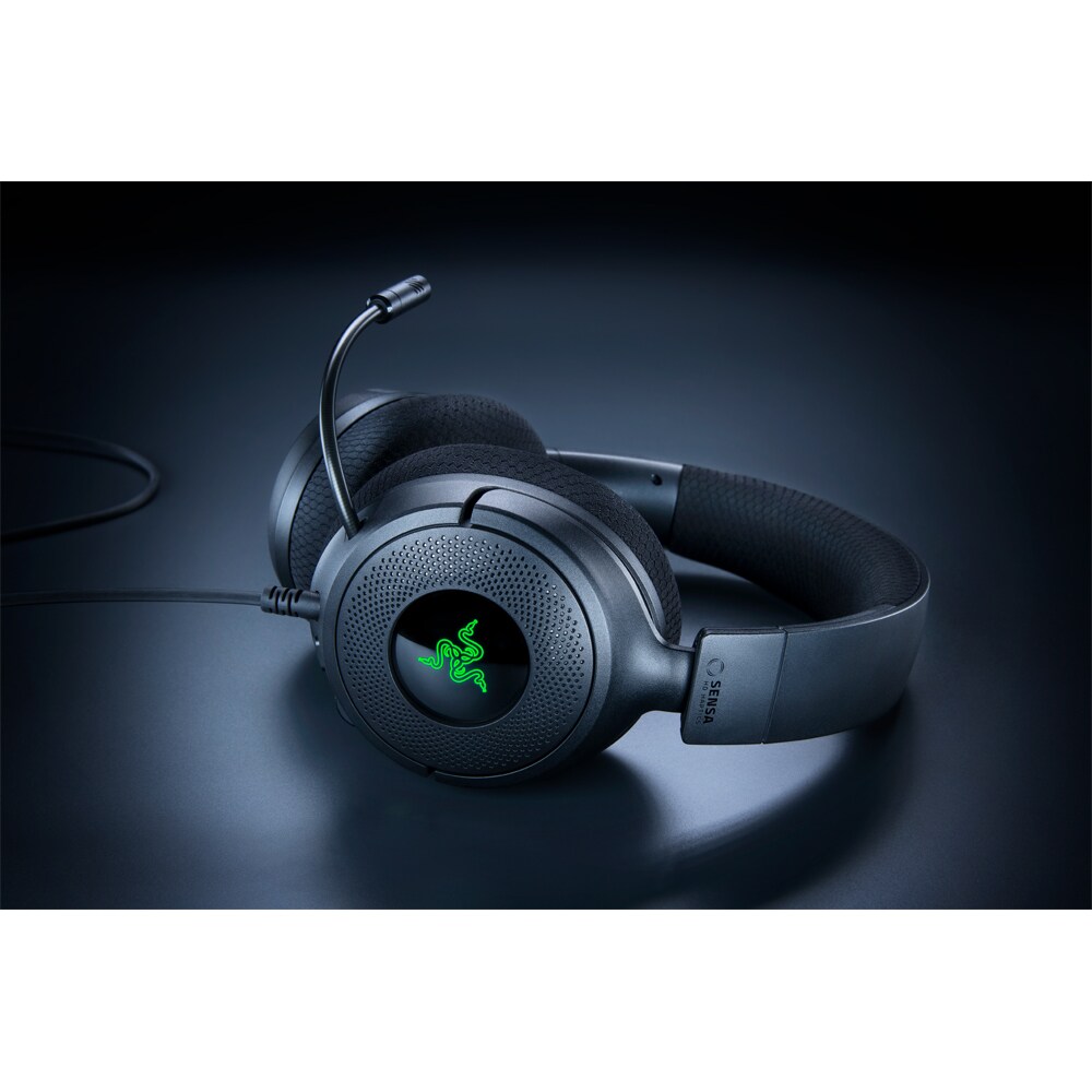 Casti Gaming RAZER Kraken V4 X Sensa HD Haptics, 7.1 surround, Microfon HyperClear Cardioid, negru