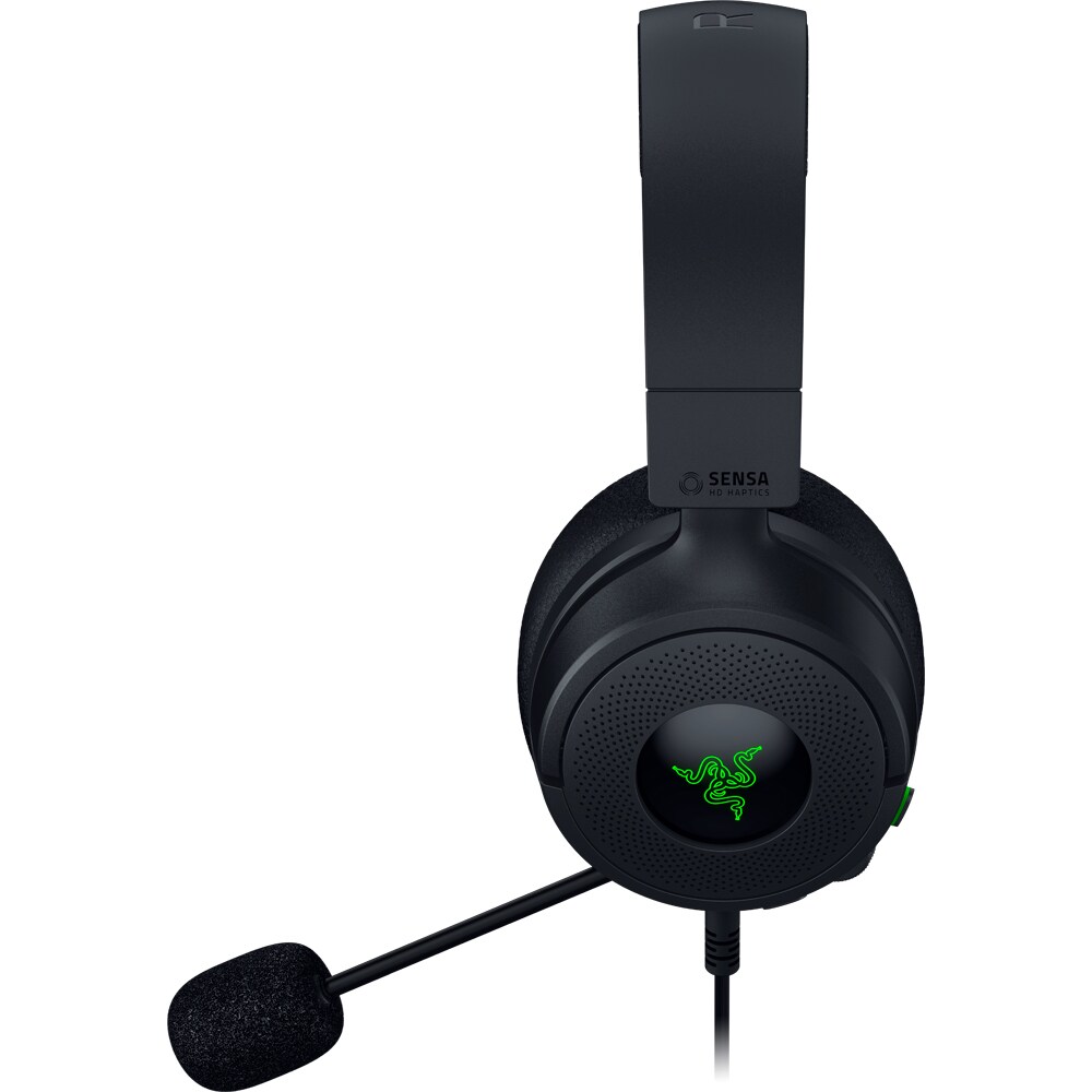 Casti Gaming RAZER Kraken V4 X Sensa HD Haptics, 7.1 surround, Microfon HyperClear Cardioid, negru