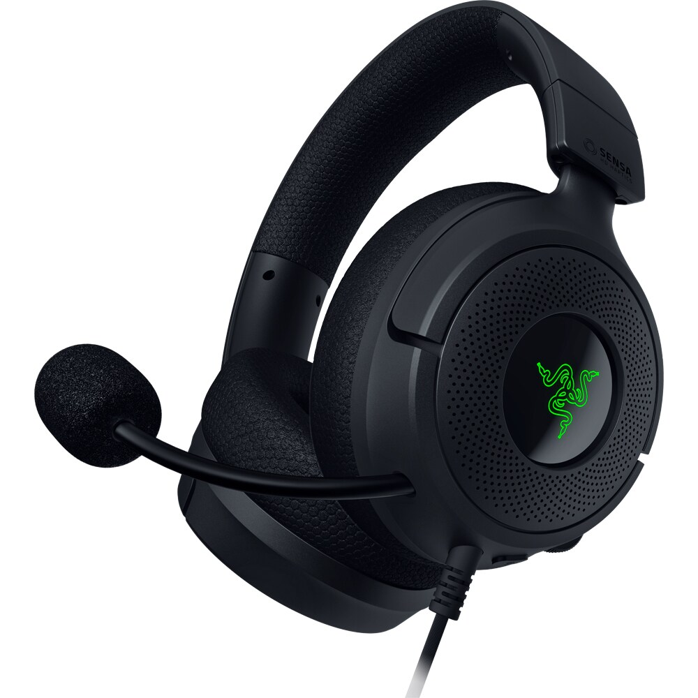Casti Gaming RAZER Kraken V4 X Sensa HD Haptics, 7.1 surround, Microfon HyperClear Cardioid, negru