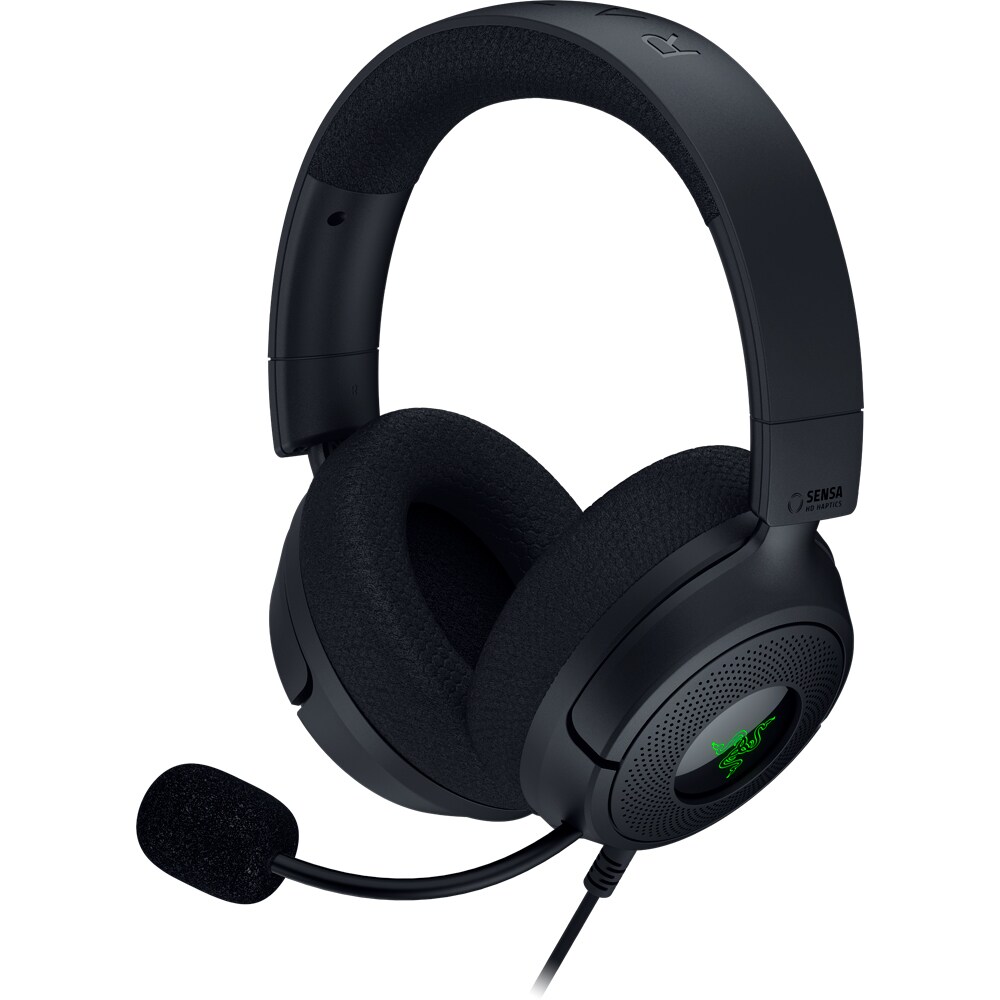 Casti Gaming RAZER Kraken V4 X Sensa HD Haptics, 7.1 surround, Microfon HyperClear Cardioid, negru