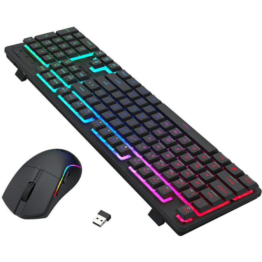 Kit Gaming tastatura si mouse REDRAGON S107, Bluetooth, USB, Layout US, negru
