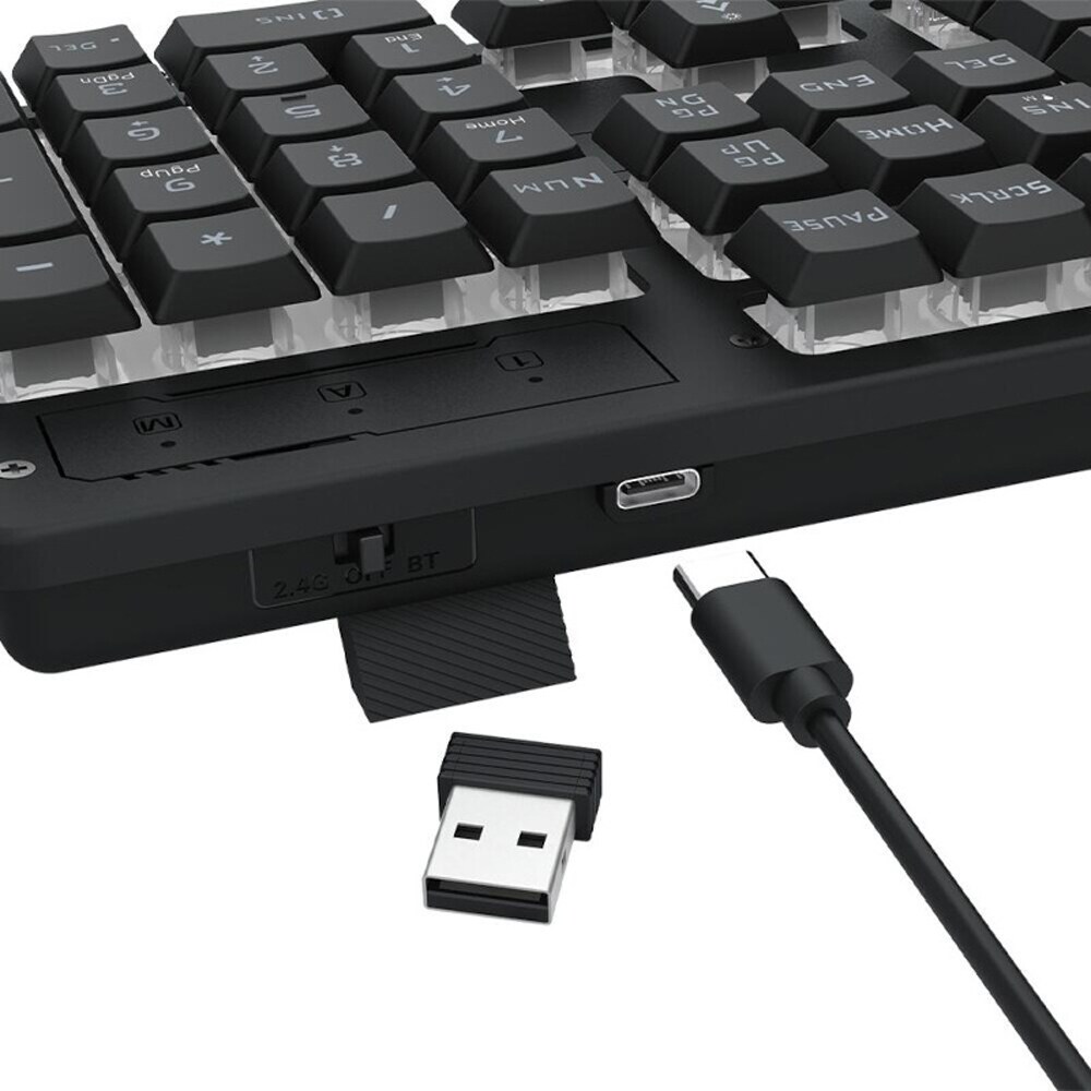 Kit Gaming tastatura si mouse REDRAGON S107, Bluetooth, USB, Layout US, negru