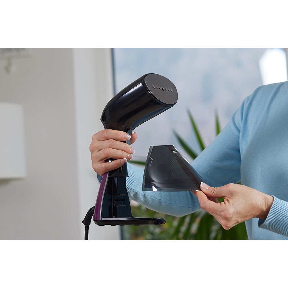 Aparat de calcat vertical GORENJE GS2100BKV, 2100W, 35g/min, 220ml, negru-mov